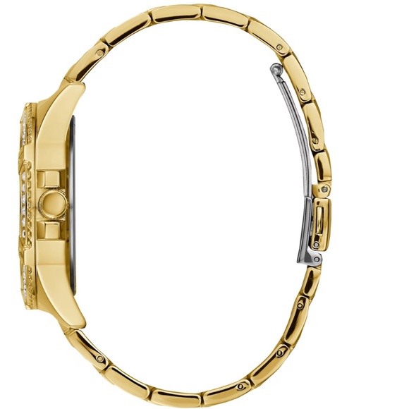 Guess Mens Rhinestone Gold-Tone Multifunction Pave Embellished Watch - Picture 3 of 4